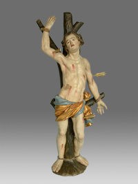 skulptur heiliger sebastian um 1730