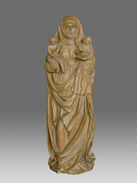 sculpté viergé à  l'enfant jésus avec sainte anne